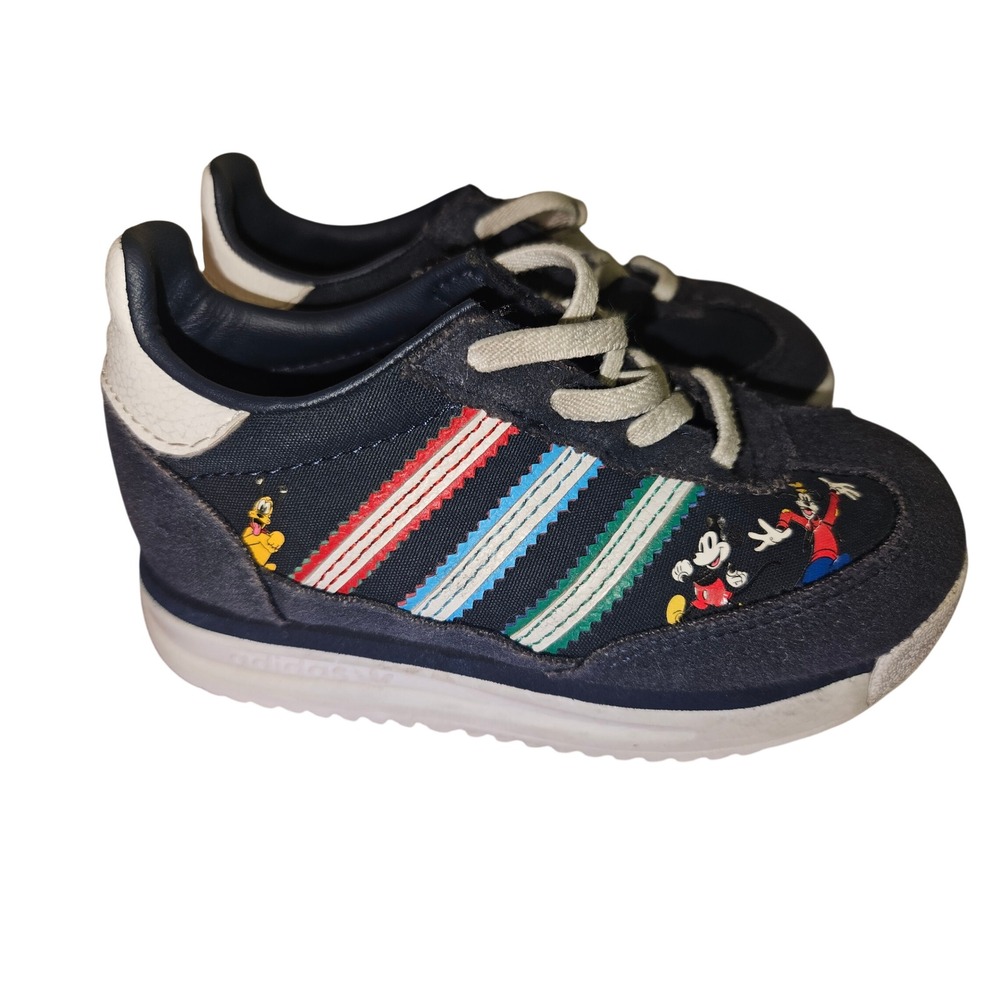 Adidas Disney‎ Mickey Mouse Friends Navy Blue Sneakers Kids Size 8K JH7455